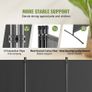 Room Divider, 3 Panel Room Dividers and Folding Privacy Screens, Fabric Partition Room Dividers for Office, Bedroom, Dining Room, Study, Freestanding, Gray Image 2