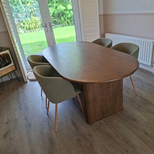 Mid Century Walnut table with chairs