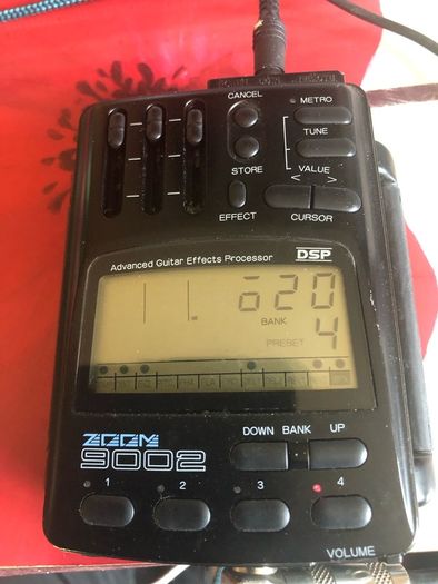 Zoom 9002 guitar effects processor.