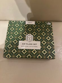 Next silver hip flask set