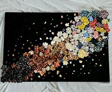 Unique handmade ceramic art wall piece