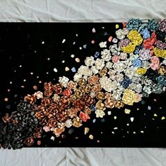 Unique handmade ceramic art wall piece