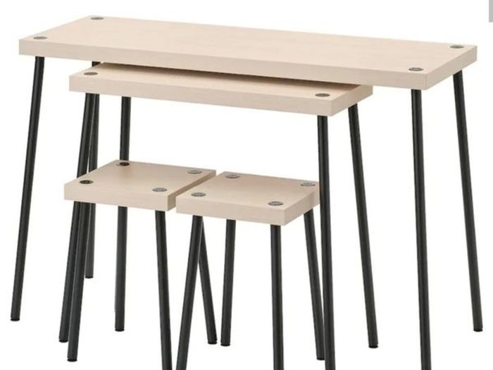 Nesting tables with stools set of 4 New