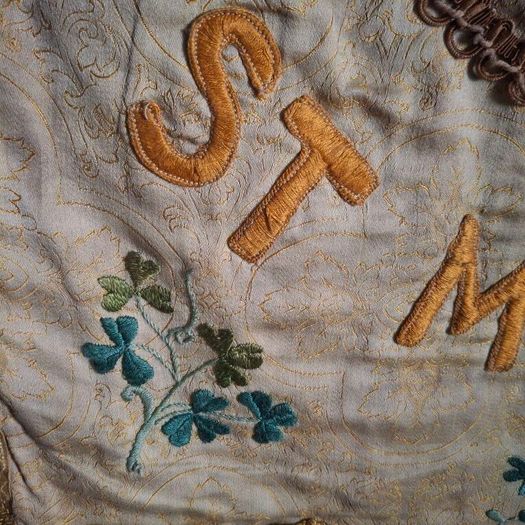 Antique Catholic Procession Banner