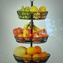 Chefarone Three tier metal fruit basket , adjustable . Keeps fruit fresher with air circulation  .base basket is 34 cm , height to top point 52 cm .adjustable Image 7