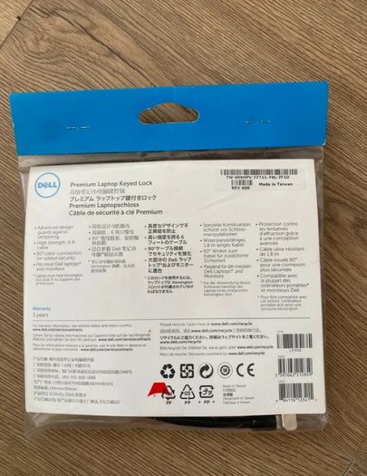 Dell Premium Laptop Lock Security Cable