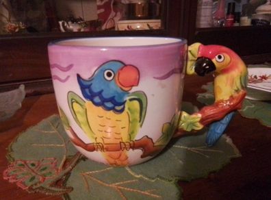 Large Parrot Novelty Mug
