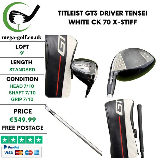 Titleist GT3 Driver / 9 Degree / Tensei White CK 70 X-Stiff