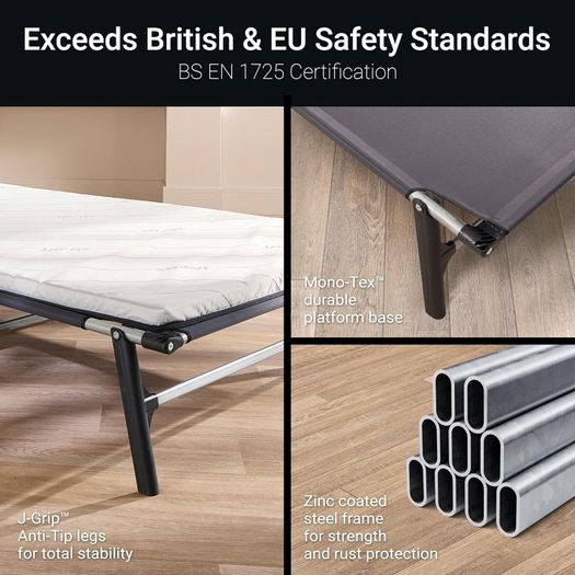 JAY-BE CE120 Compact Folding Bed with Storage Cover and Mattress, Small Double