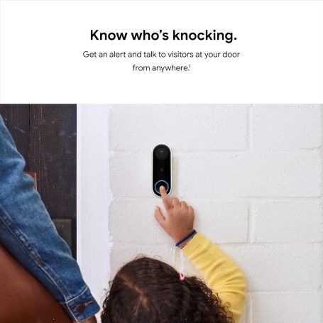 Google Nest Hello video doorbell wired NC5100NO - Black