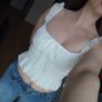 White Summer Top/Vest Image 3
