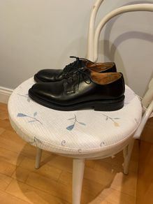 TIM LITTLE black leather shoes (UK. 7) Like new