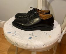 TIM LITTLE black leather shoes (UK. 7) Like new