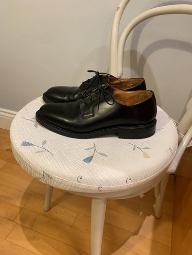TIM LITTLE black leather shoes (UK. 7) Like new