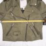 River Island Olive Khaki Green Faux Suede Biker Jacket 12UK/40EU Image 10