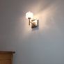 ice cube ceiling pendant 4 light, satin nickle with matching wall lights. Image 3