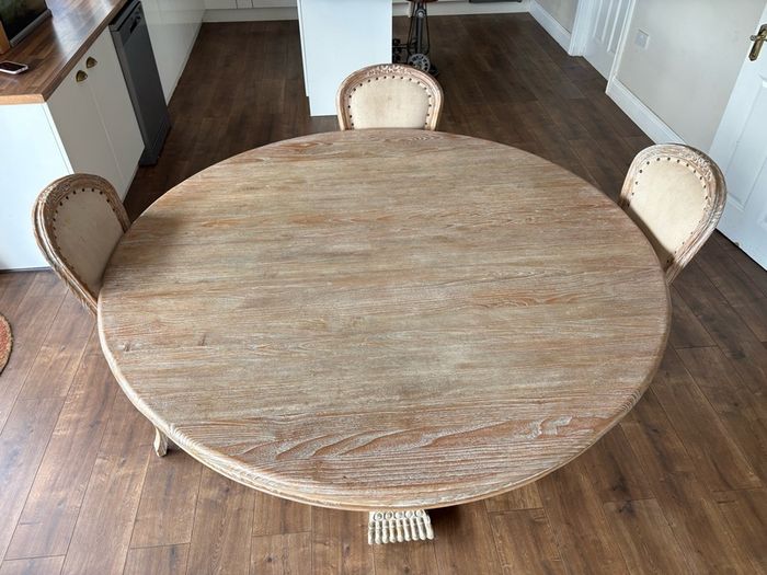 Rustic Farmhouse Dining Table and 3 Chairs