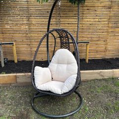 hanging egg chair with stand