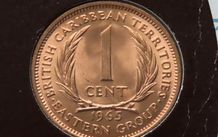 Montserrat 1965 Coin Stamp cover BUNC
