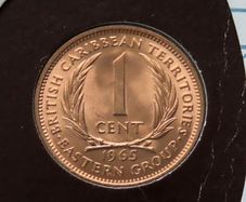 Montserrat 1965 Coin Stamp cover BUNC