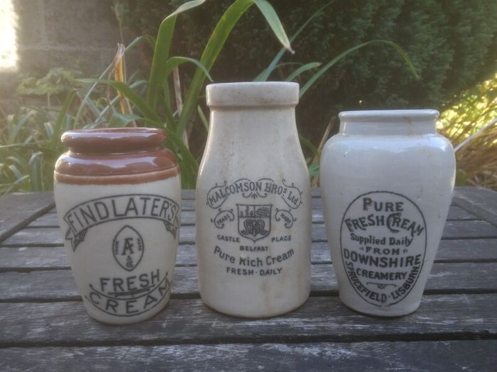 Dublin Belfast And Lisburn Antique Cream Pots