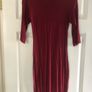 Boohoo high neck wine dress Image 2