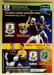 2019 Galway v Wexford Hurling League - Galway v Roscommon Football League GAA Programme