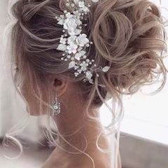 New Elegant Crystal Flower Wedding Headpieces, Bridal Hair Vine Accessories