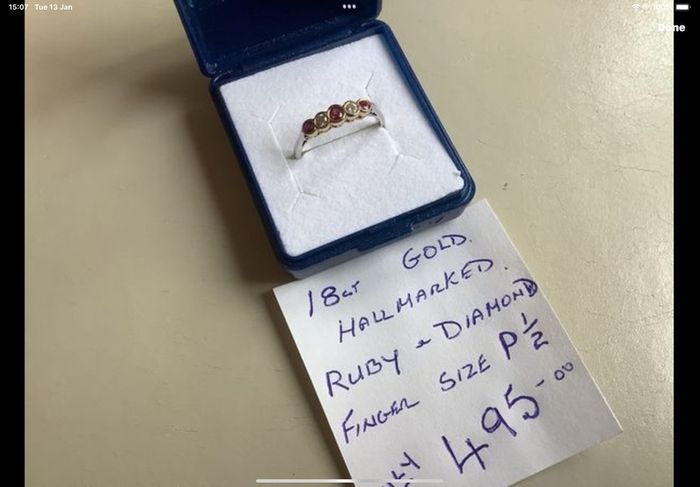 New 18ct White & Yellow Gold Ruby & Diamond Ring