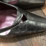 Vanity Fair pewter effect/black high heeled shoes Image 3