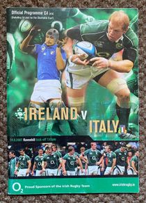 2007 Ireland v Italy - World Cup Warm-Up Match Programme