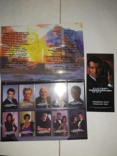 007 James Bond Tomorrow never dies, unused character phone card set