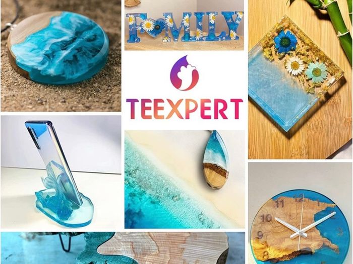 Epoxy Resin Crystal Clear Kit- 1 Gallon /128oz - Casting Resin for Jewellery DIY Art Craft Resin Coating Easy Cast Epoxy, with Sticks/Plastic Spreader/Graduated Cups/Pairs Gloves/Instructions (FREE POSTAGE)