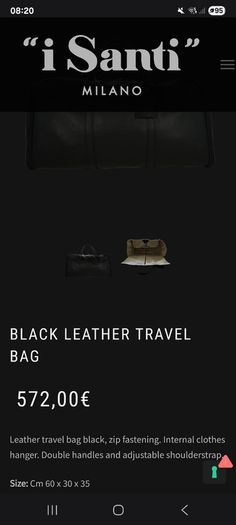 "i Santi" Italian leather travel bag
