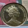 Horse racing coin & stamp cover Gibraltar 1997 crown & Isle of Man stamp Image 4