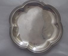 a small  vintage solid  silver tray