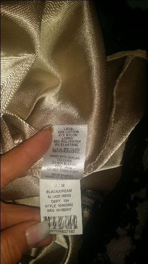 Awear midi pencil Black/cream sleveless lace dress size UK14 EUR42 Postage included