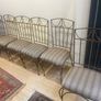 Handmade wrought iron dining chairs with silk seats x 6 Image 5