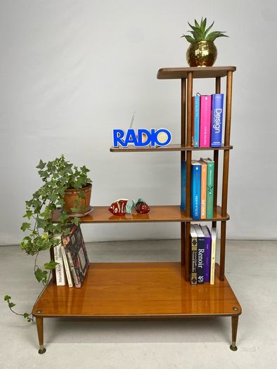 Mid Century Open Shelved Bookcase