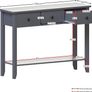 Windsor Console Table With Undershelf, Living Room,Hall Way Furniture 3 Drawer, Grey Image 2