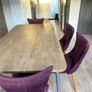 Walnut table chairs and bench (from EZ Furniture) for  sale Image 2