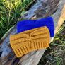 Handmade crochet warm headband, blue wooly ear warmer Image 3