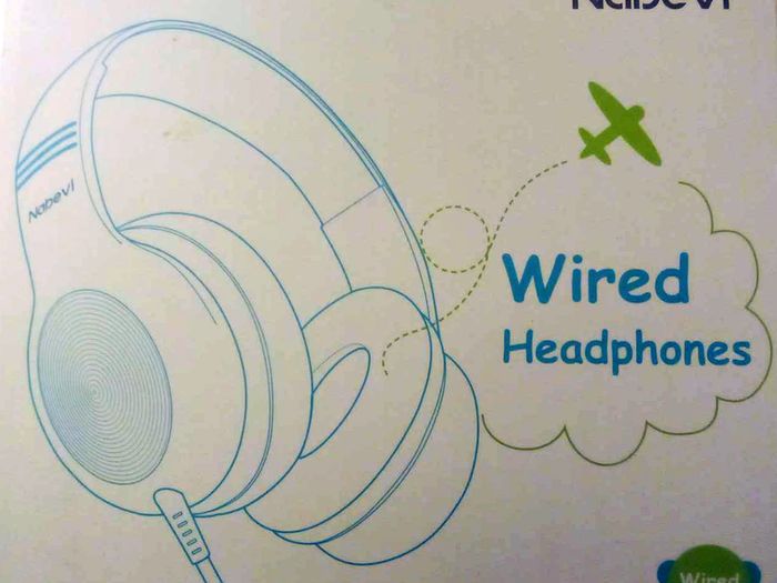 Nabevi kids wired headphones with mic