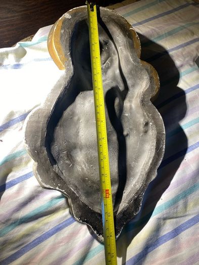 Vintage Italian Style Plaster Madonna & Child Holy Water Font (Sancta Maria