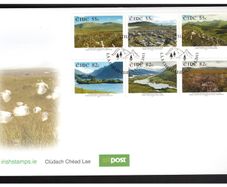 2011 Ireland National Parks of Ireland (Ballycroy, The Burren, Connemara, Gleneagh, Killarney & Wicklow Mountains) Commemorative Stamps An Post First Day Cover (FDC)