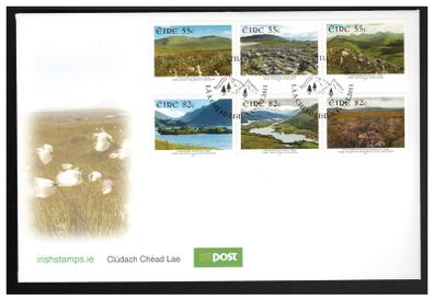 2011 Ireland National Parks of Ireland (Ballycroy, The Burren, Connemara, Gleneagh, Killarney & Wicklow Mountains) Commemorative Stamps An Post First Day Cover (FDC)