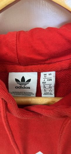 Adidas FM3298 Red Hoodie Womens UK 12