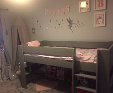 grey mid sleeper bunk bed