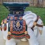 Vintage ceramic flower stand in the shape of an elephant Image 7