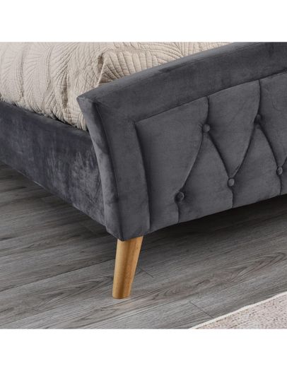 4'6 ft Grey Bedframe, Back Care Mattress & Ikea Coffee Table - FOR SALE